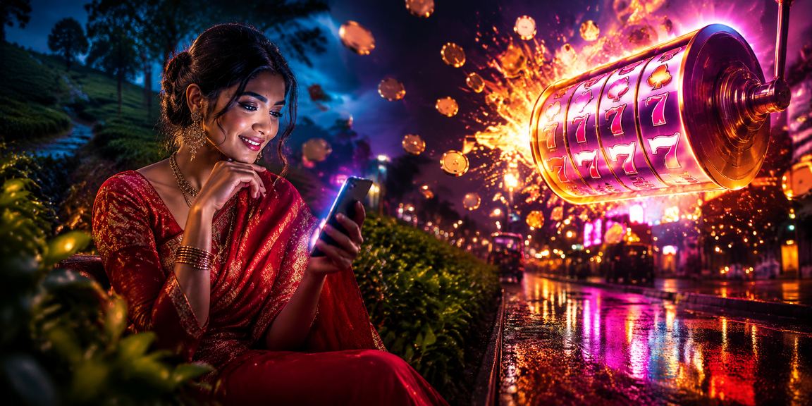 খুলনায় শাড়ি পরা ব্যবহারকারী স্লট গেম খেলছেন